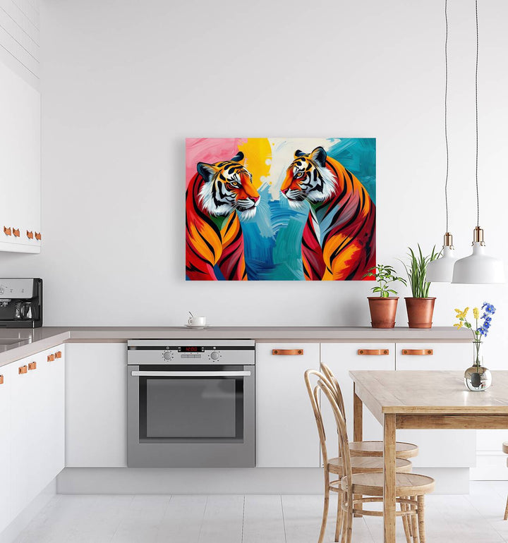 Standing Close Tigers Giclee Print 43133 Pictorem.com