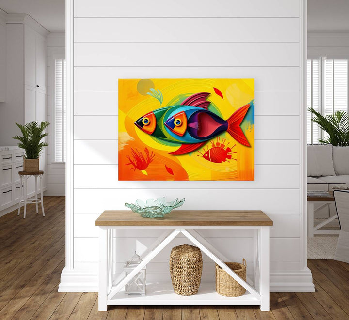 Glaring Fishes Giclee Print 43402 Pictorem.com