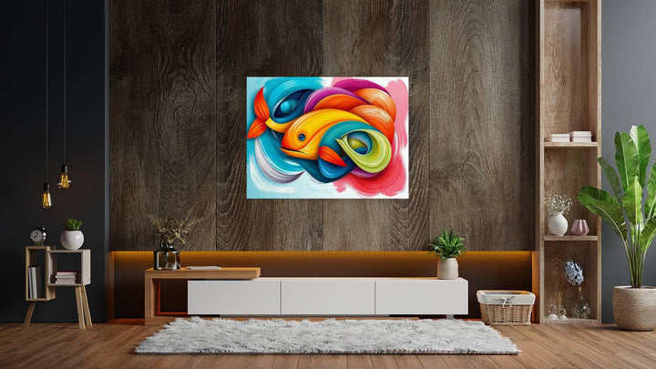 Abstract Waves Fish Giclee Print 43404 Pictorem.com