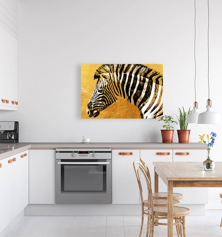 Zebra Gold Giclee Print 32910