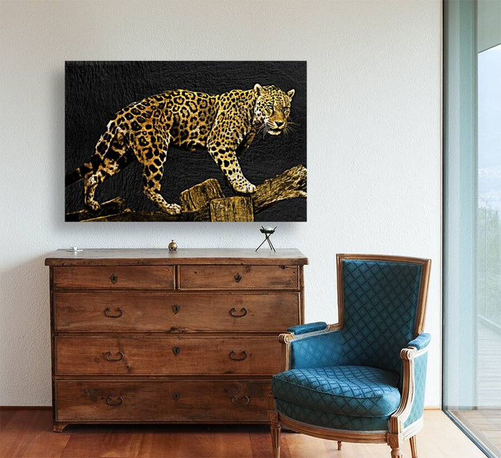 Black Gold Leopard Giclee Print 32914 Pictorem.com