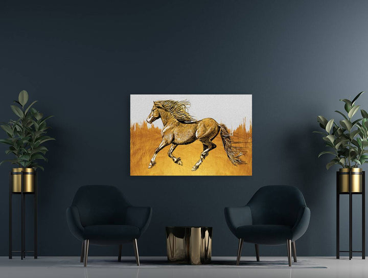 Horse Gold Giclee Print 32904 Pictorem.com