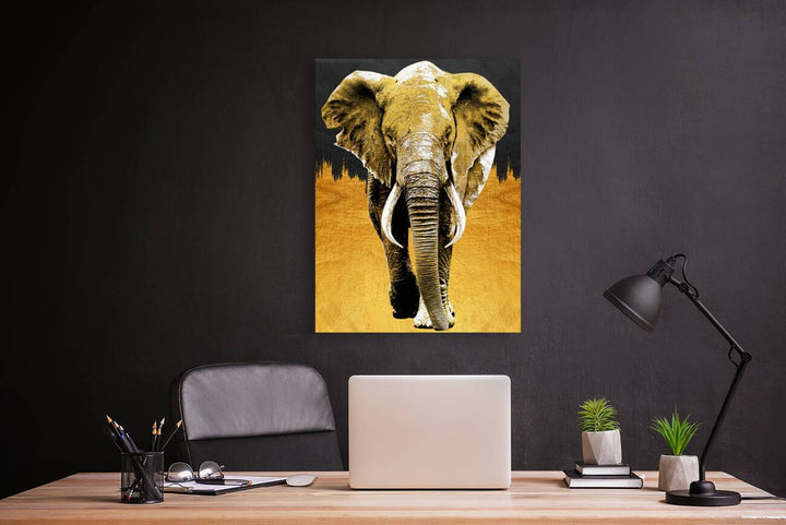 Massive Elephant Gold Giclee Print 34914 Pictorem.com