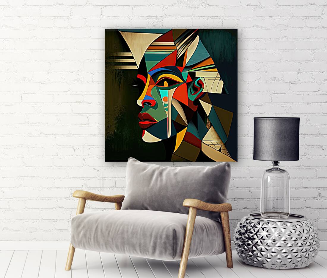 Good Fortune, Ethnic 11114 Abstract Woman, Printed Artwork