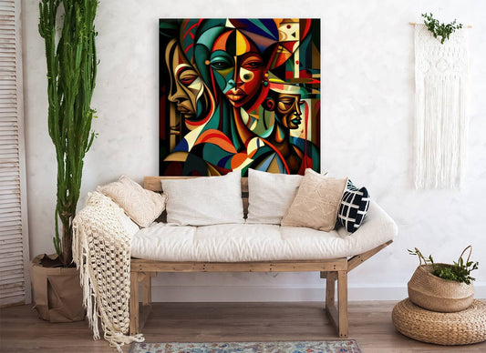 Deceiving Woman, Ethnic 11105 Abstract, Printed Artwork