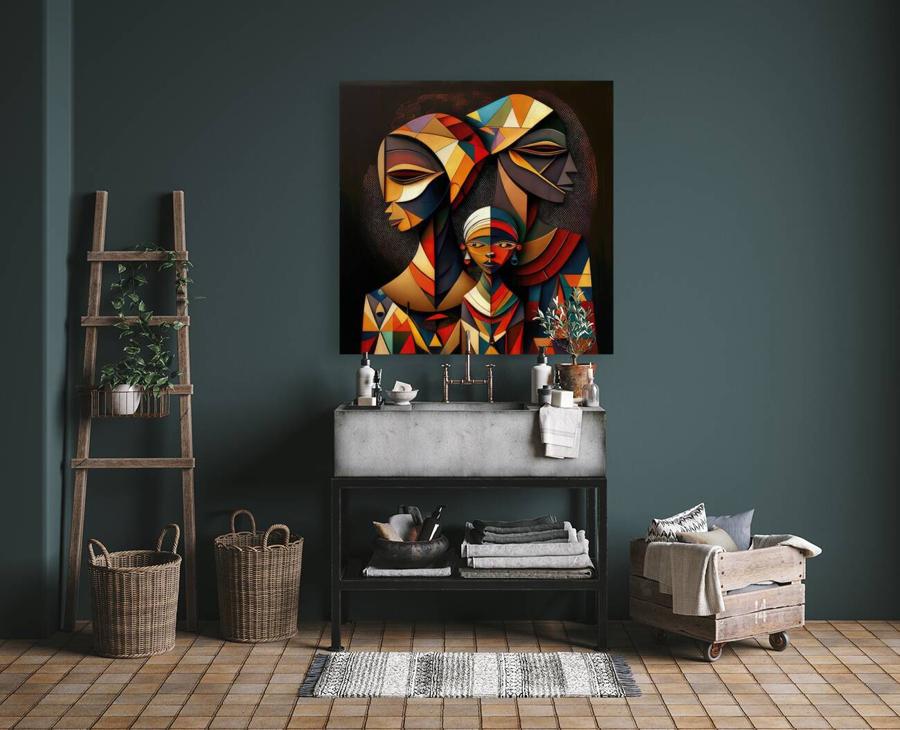 One And Only, Ethnic 11106 Abstract, Printed Artwork