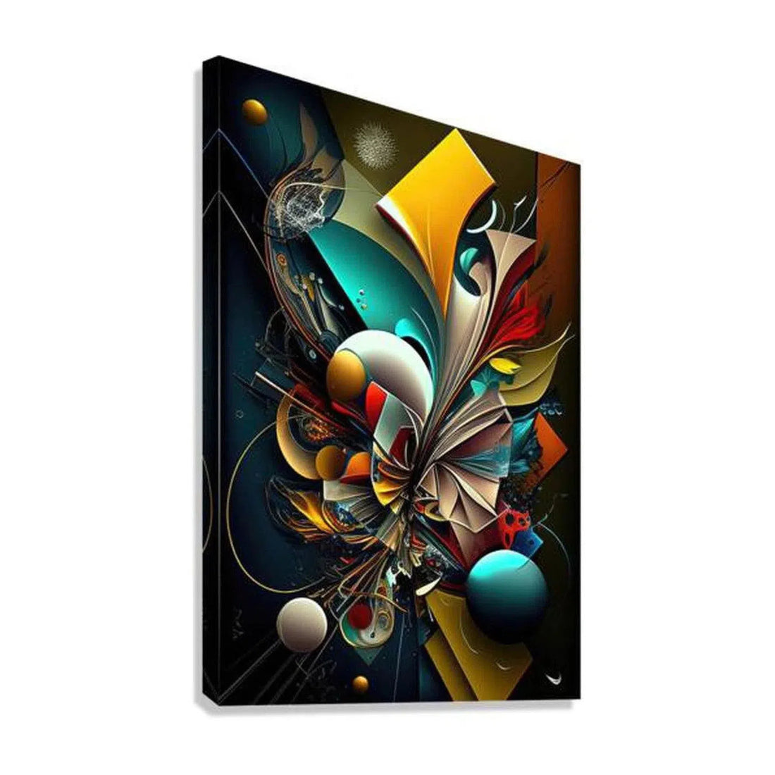 Reconnect, Abstract Art Print 23628 Giclée Stretched Canvas Print Visual Wall Art