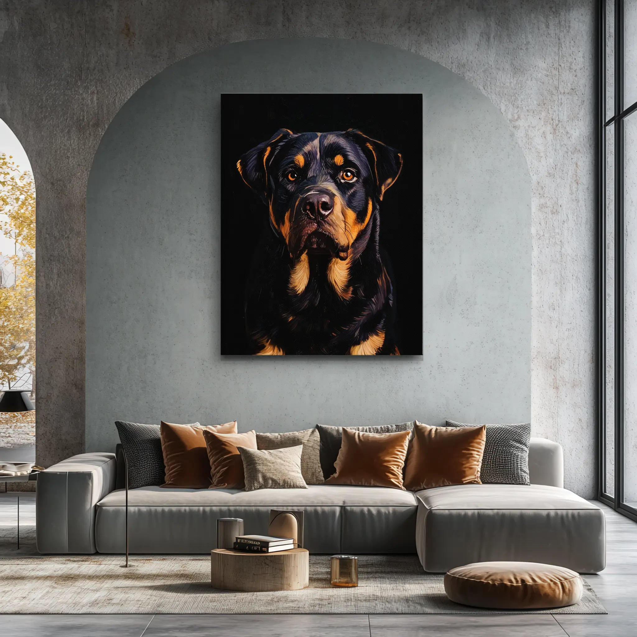 Regal Rottweiler Portrait Giclée Print 456048 Visual Wall Art AR3:4V-AR4:5V Giclée Print
