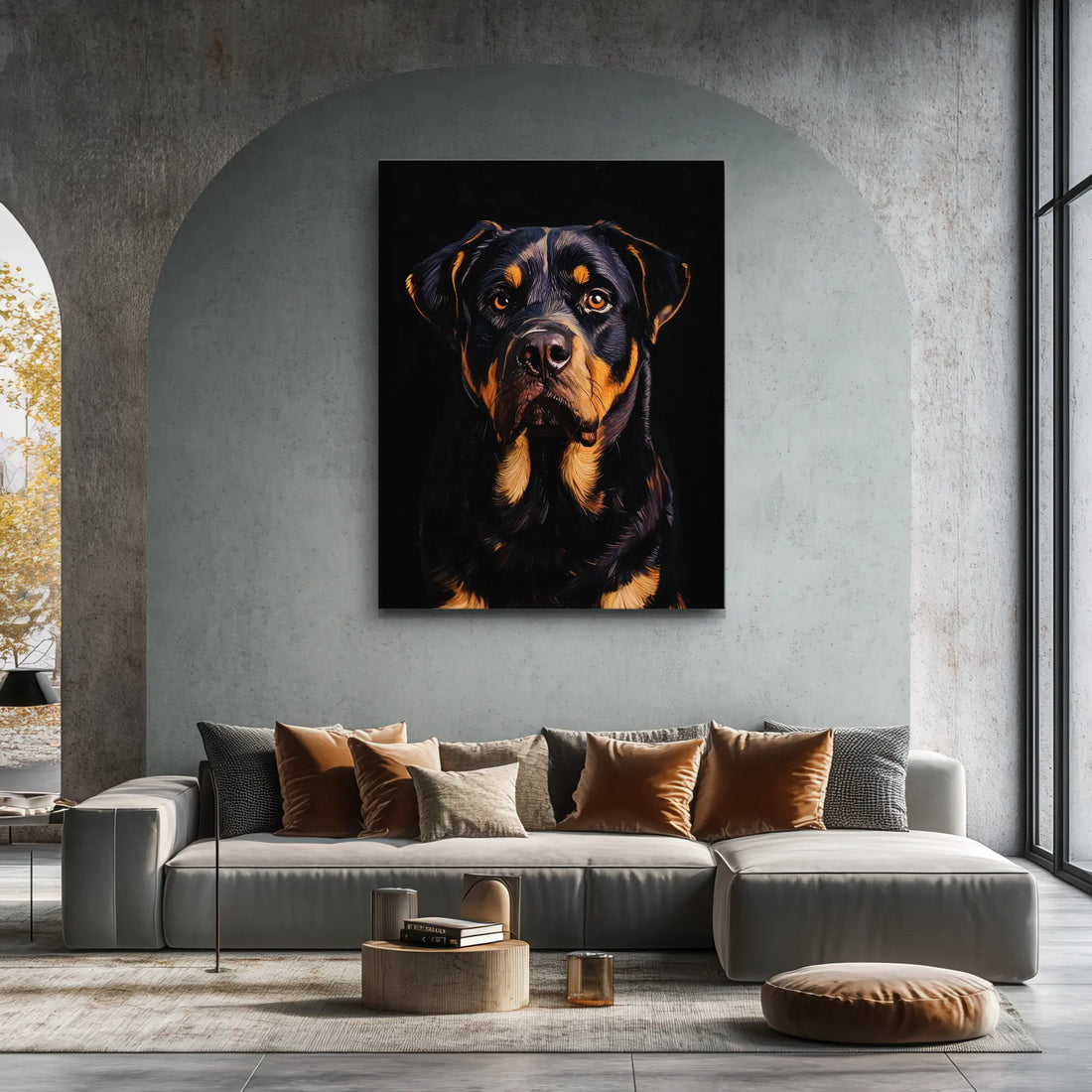 Regal Rottweiler Portrait Giclée Print 456048 Visual Wall Art AR3:4V-AR4:5V Giclée Print