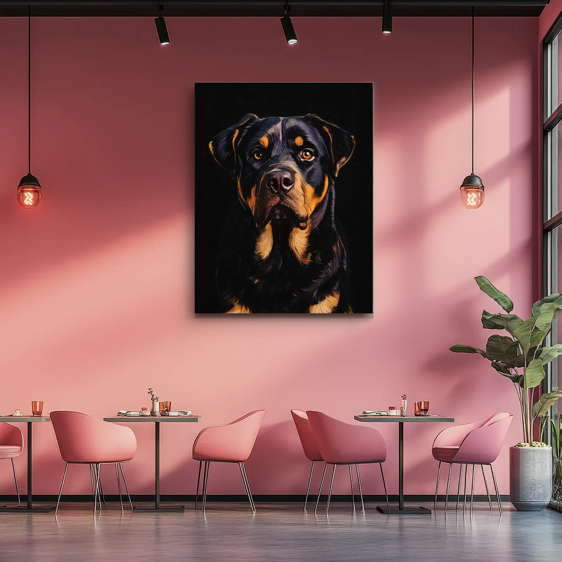 Regal Rottweiler Portrait Giclée Print 456048 Visual Wall Art AR3:4V-AR4:5V Giclée Print