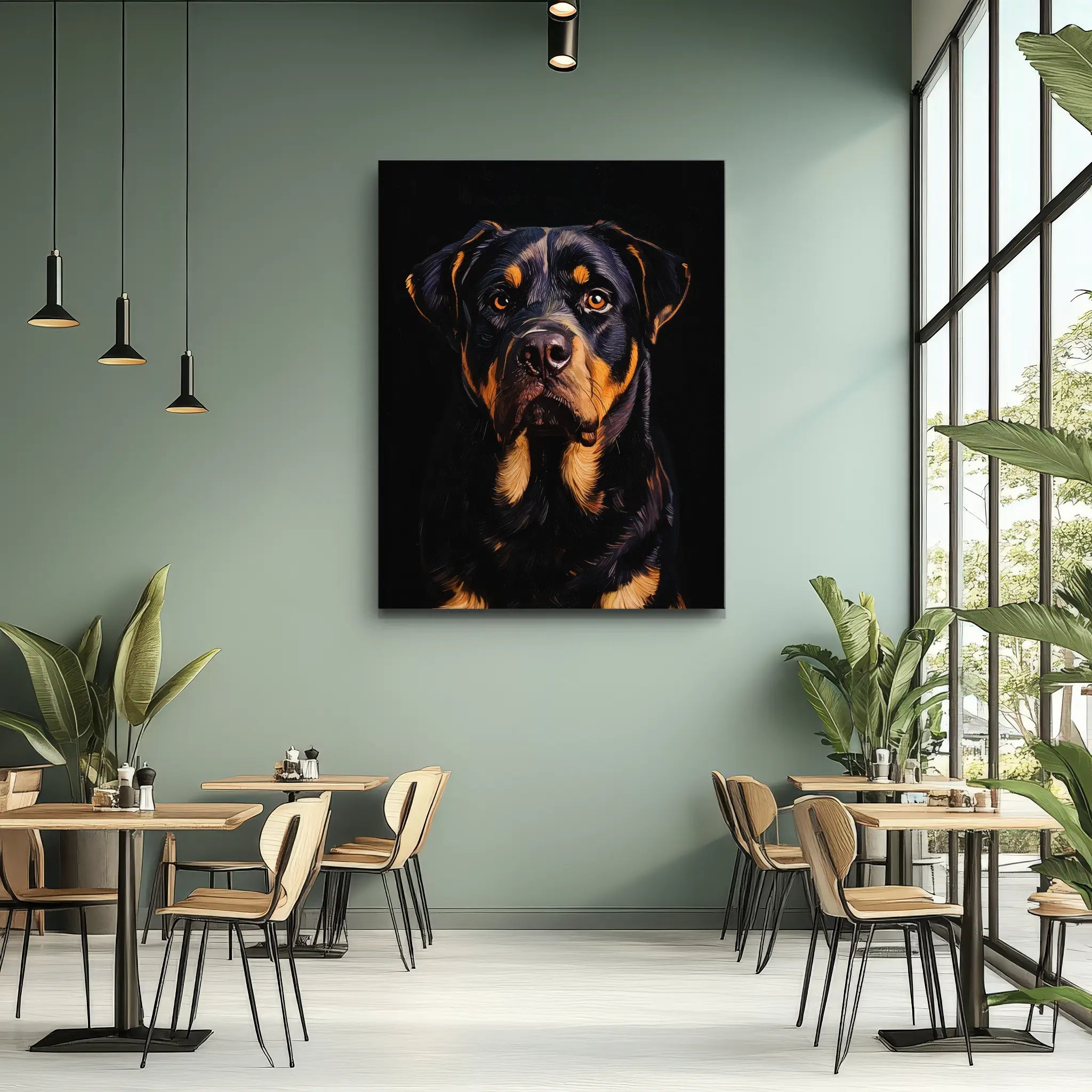 Regal Rottweiler Portrait Giclée Print 456048 Visual Wall Art AR3:4V-AR4:5V Giclée Print