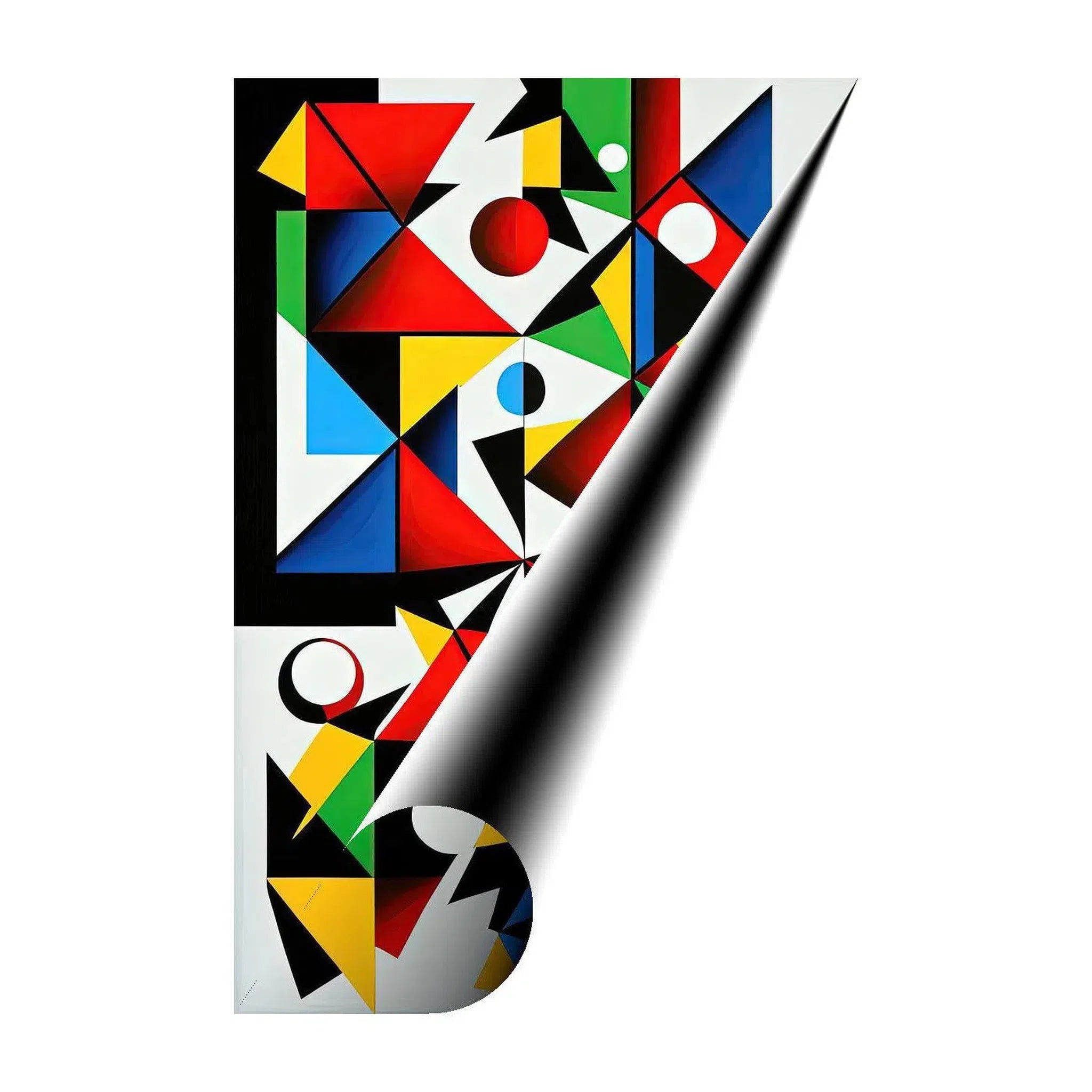 Revolution, Abstract Art Print 23638 Giclée Rolled Canvas Print Visual Wall Art