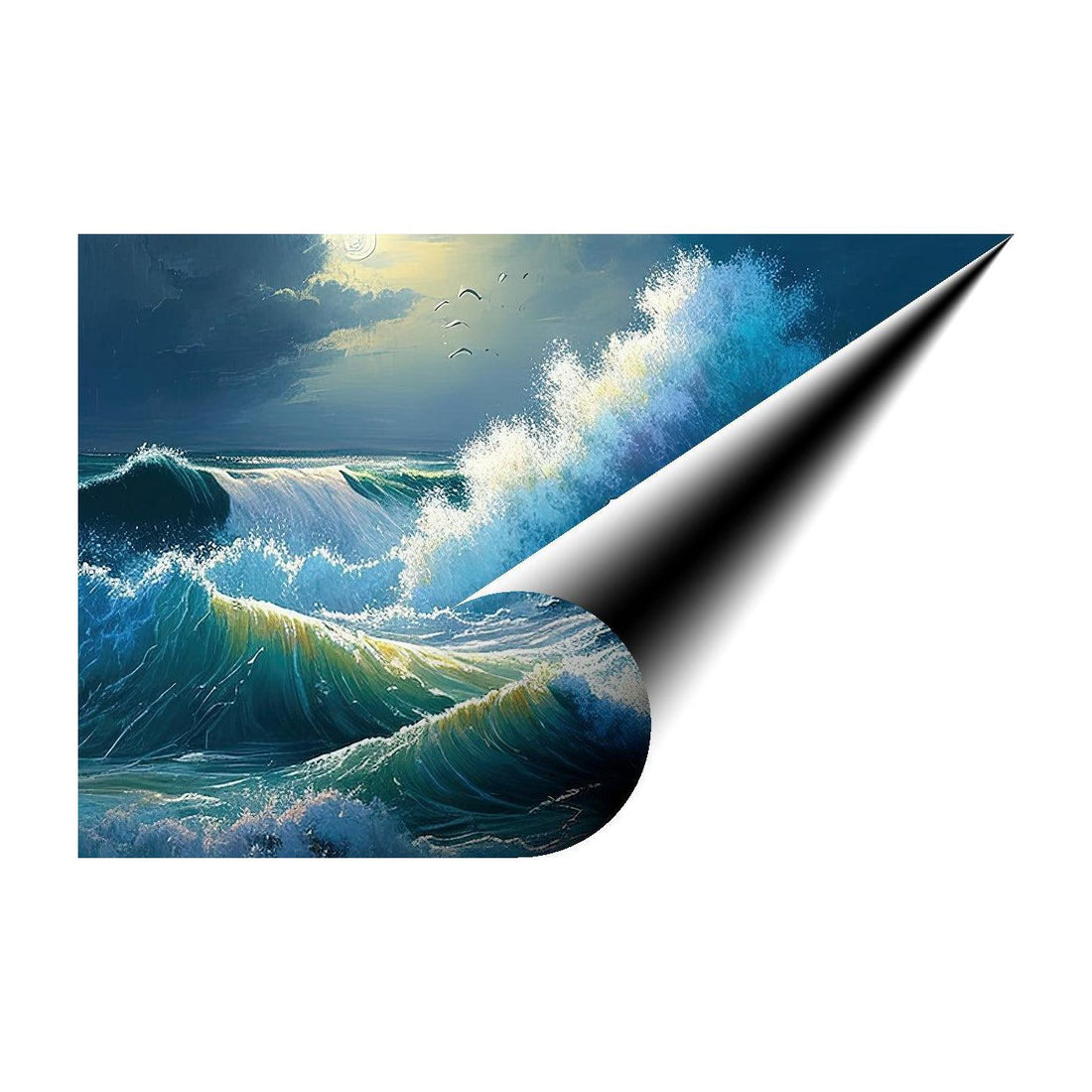 Rogue Wave, Sea Tidal Waves, Ocean Art Print 32506 Giclee Rolled Canvas Print Visual Wall Art