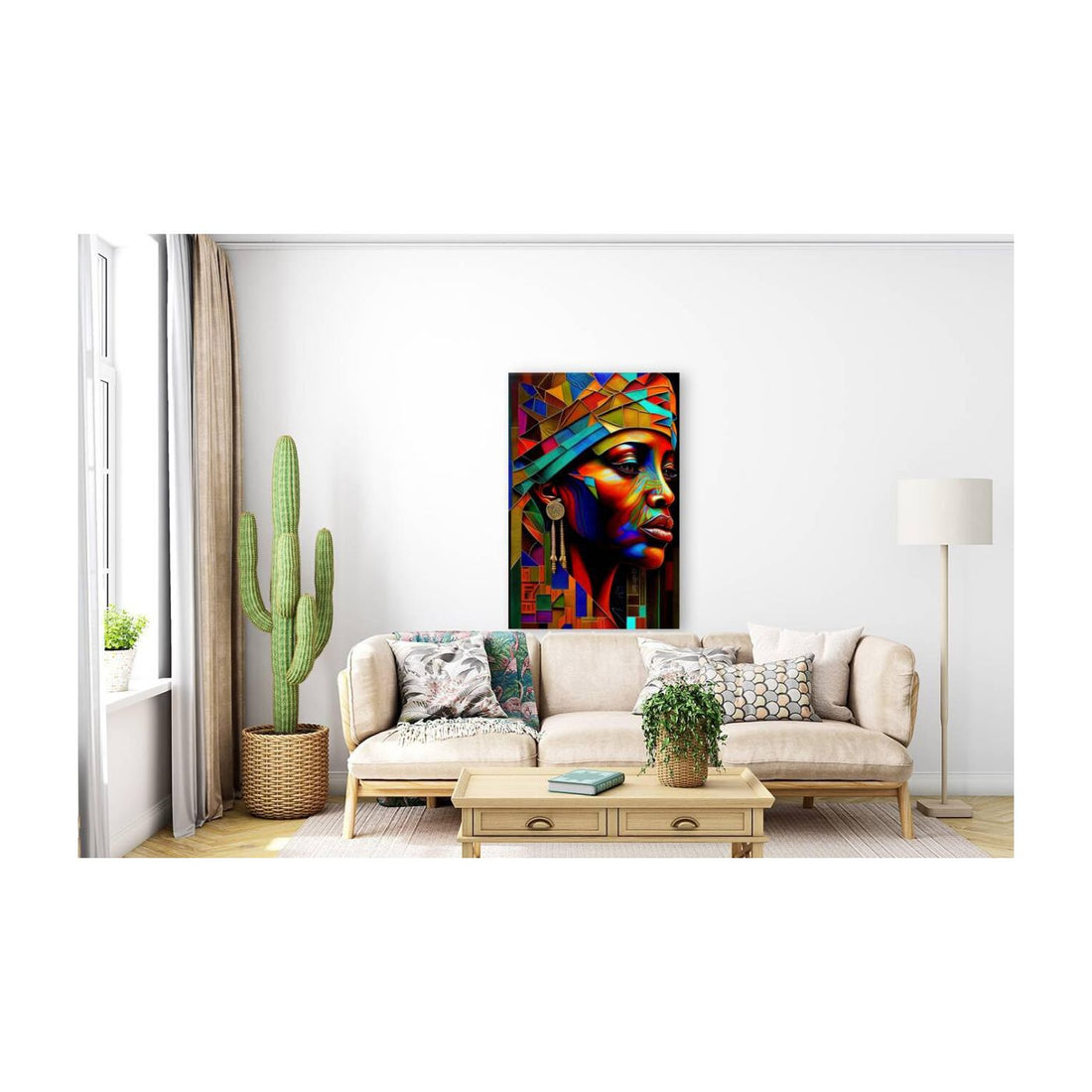 Rooted Ebony, Ethnic Abstract Art Print 23115 Visual Wall Art