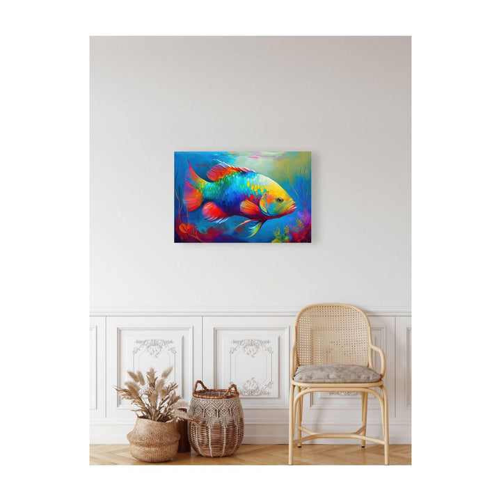 Rowing Parrotfish, Fish Art Print 32400 Visual Wall Art