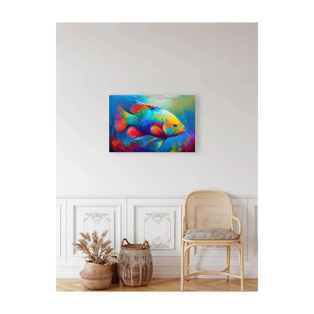 Rowing Parrotfish, Fish Art Print 32400 Visual Wall Art