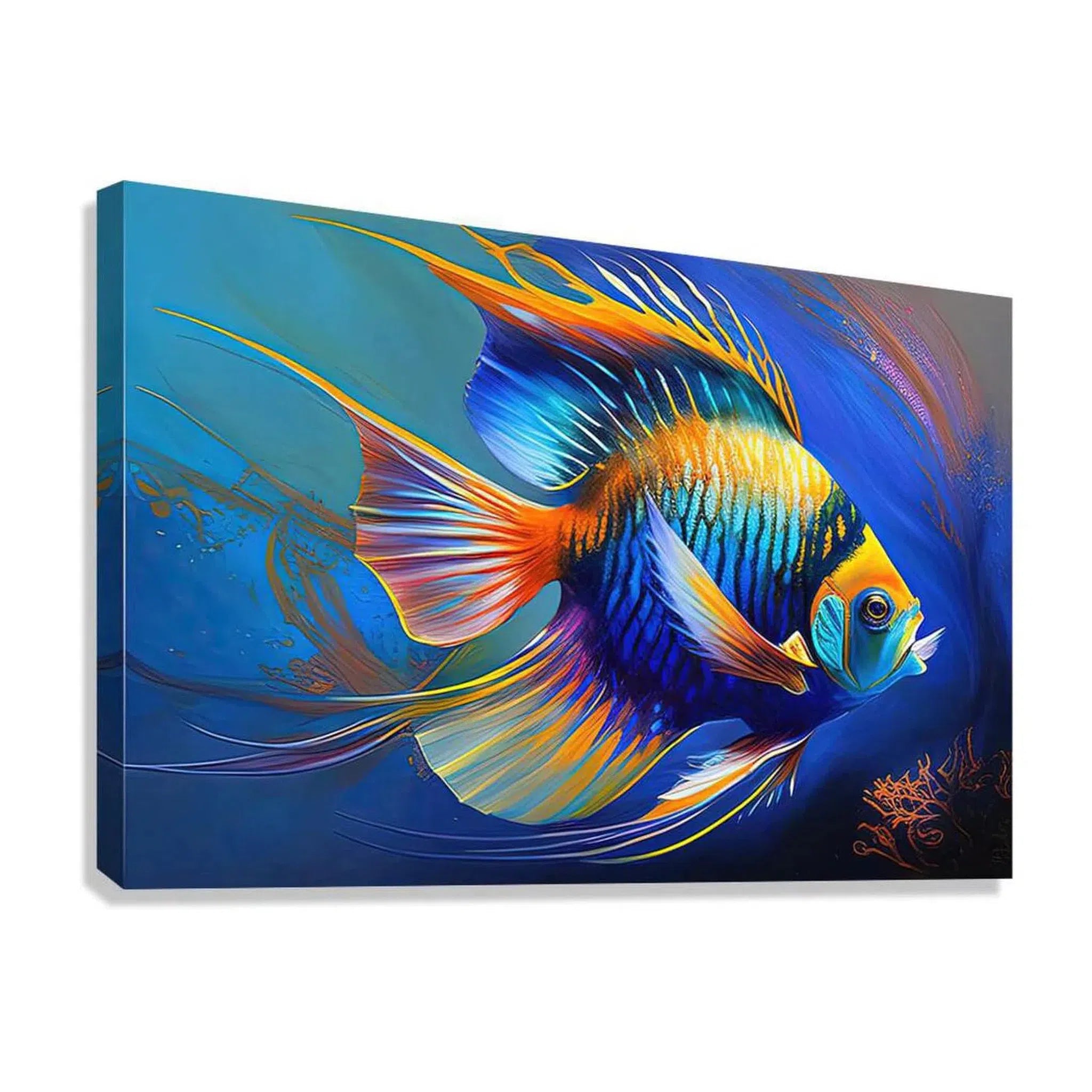 Royal Regal Angel, Fish Art Print 32600 Giclée Stretched Canvas Print Visual Wall Art