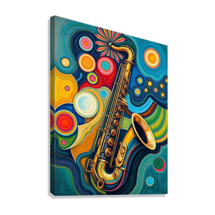 Sax Saxophone Instrument, Art Print 34103 Giclée Stretched Canvas Print Visual Wall Art