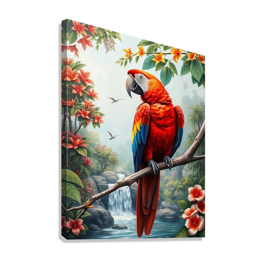 Scarlet Macaw Ara Macao, Bird Art Print 34260 Giclée Stretched Canvas Print Visual Wall Art