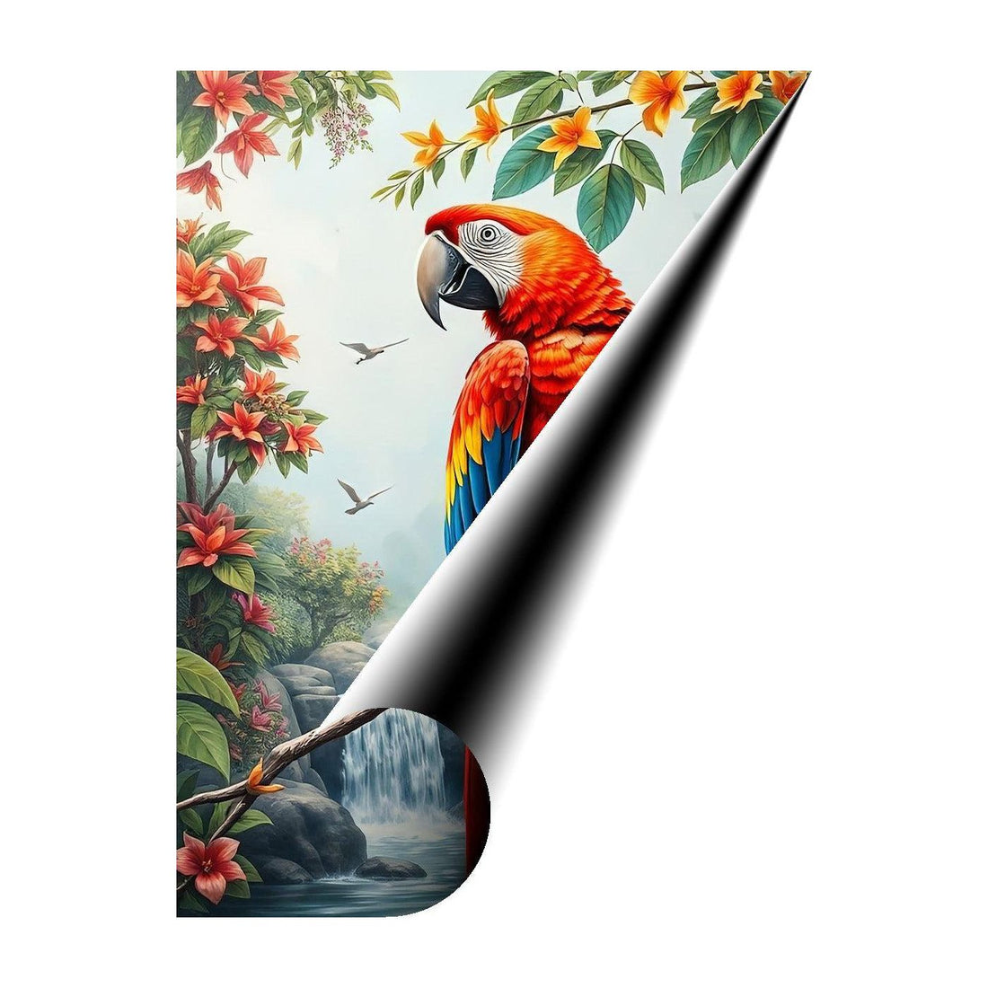 Scarlet Macaw Ara Macao, Bird Art Print 34260 Giclee Rolled Canvas Print Visual Wall Art