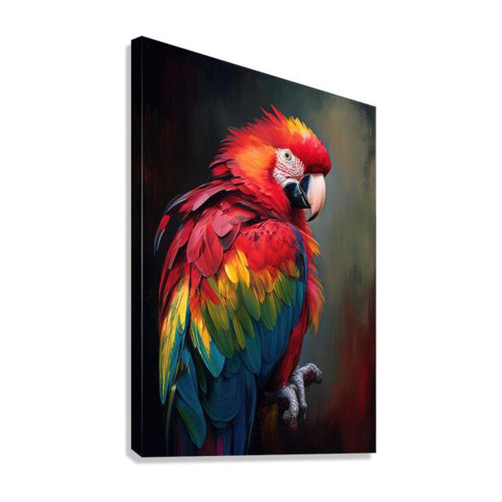 Scarlet Macaw, Macao, Bird Art Print 23295 Giclée Stretched Canvas Print Visual Wall Art