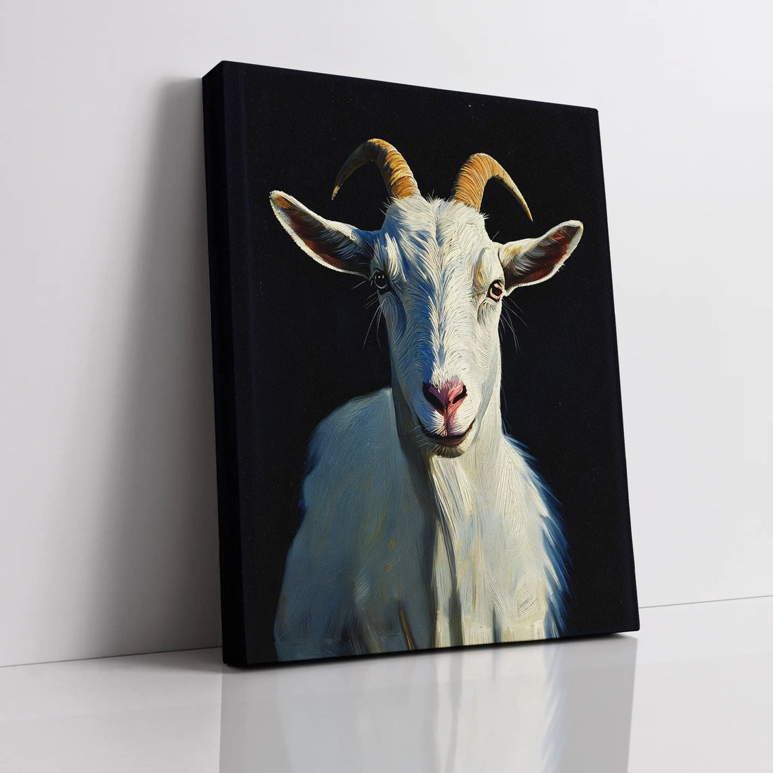 Serene White Goat Giclée Print 456050 Visual Wall Art AR3:4V-AR4:5V Giclée Print