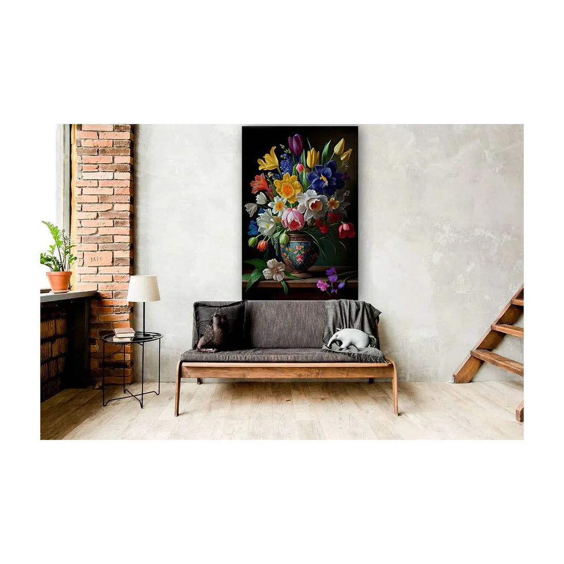 Setting Of Flowers, Still Life Nature Art Print 23605 Visual Wall Art