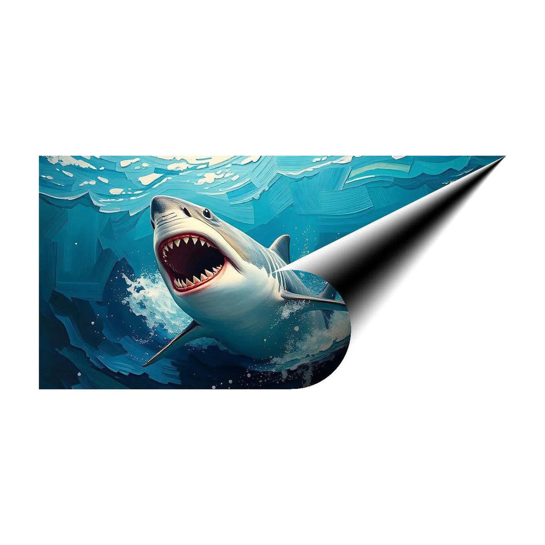 Shark Mouth Open, Animal Art Print 21400 Giclée Rolled Canvas Print Visual Wall Art