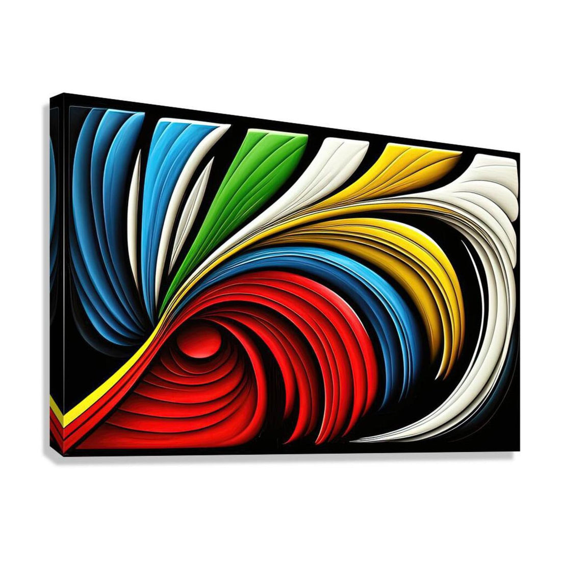 Sharp Edges, Abstract Art Print 32838 Giclée Stretched Canvas Print Visual Wall Art