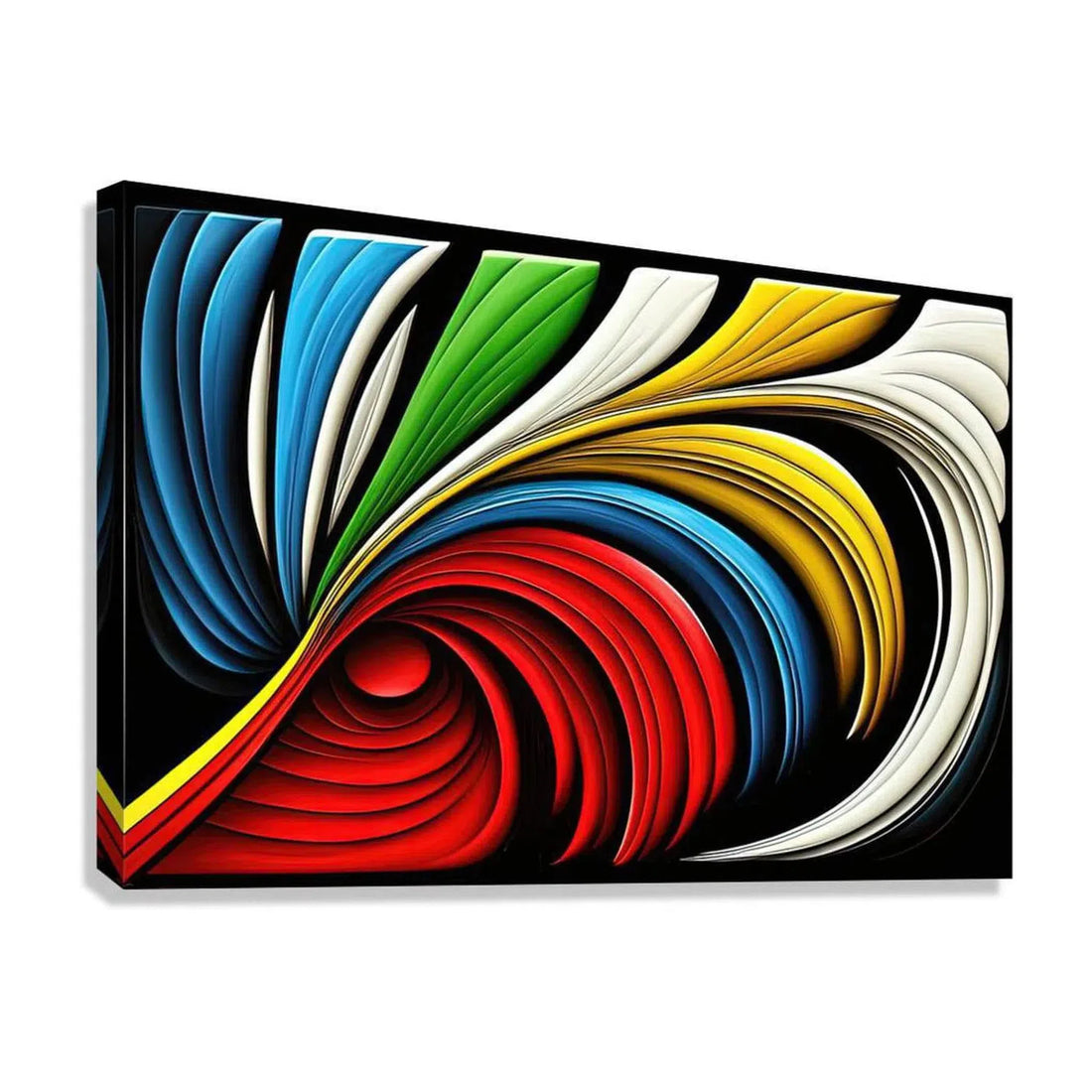 Sharp Edges, Abstract Art Print 32838 Giclée Stretched Canvas Print Visual Wall Art