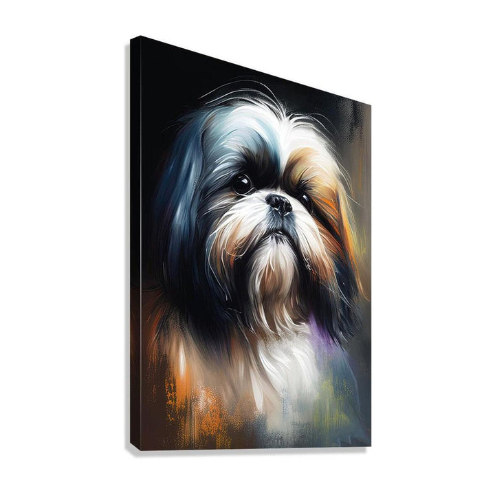 Shih Dog , Paw And Claws, Pet Portrait Print 23401 Giclée Stretched Canvas Print Visual Wall Art