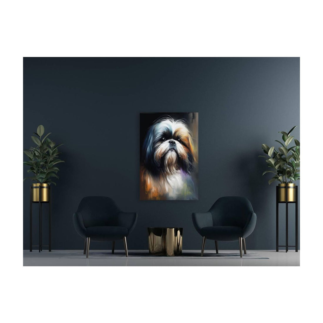 Shih Dog , Paw And Claws, Pet Portrait Print 23401 Visual Wall Art