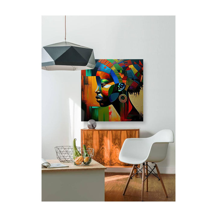 Silent Child, Ethnic Abstract Art Print 11139 Visual Wall Art