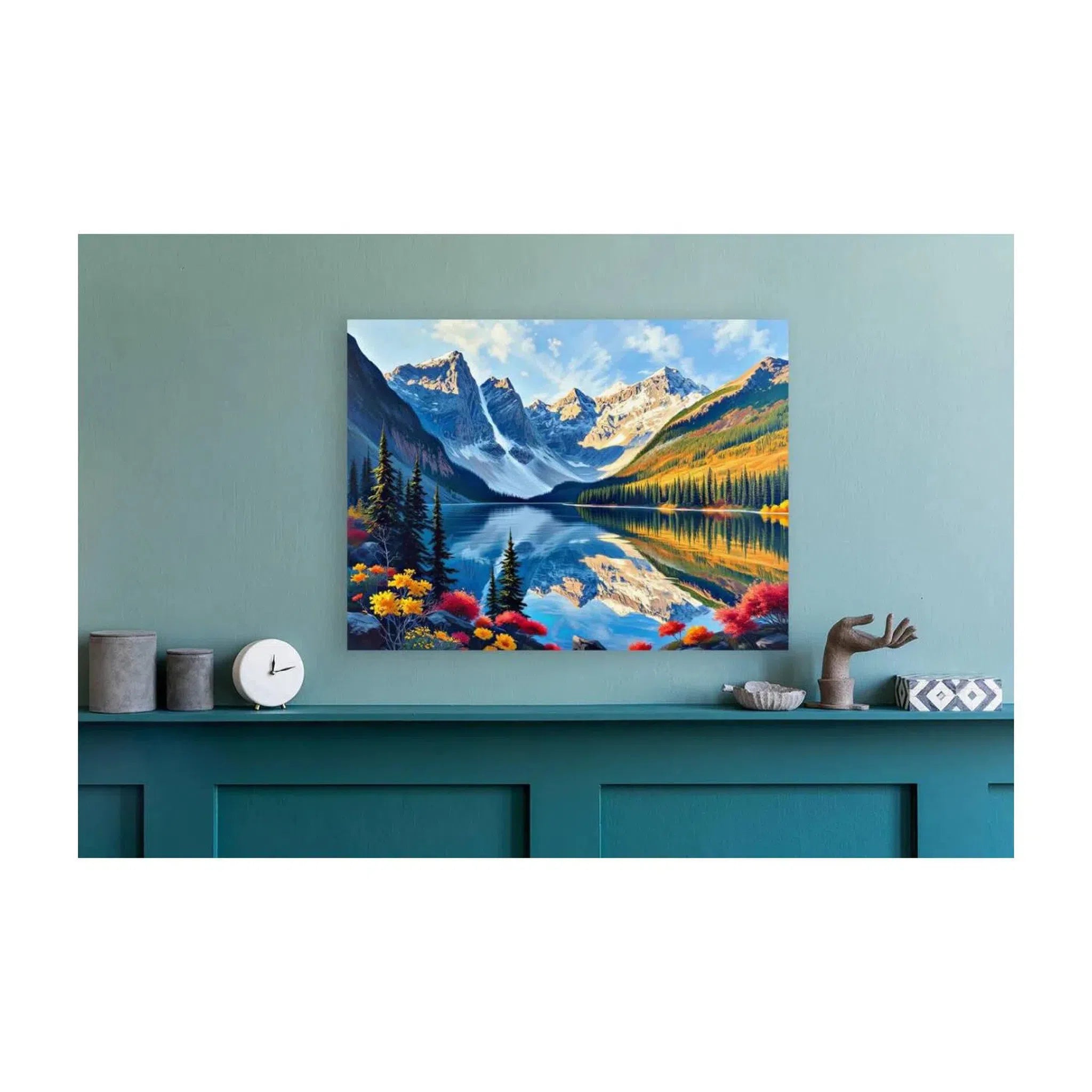 Snow Capped Mountains Nature Art Print 43734 Visual Wall Art