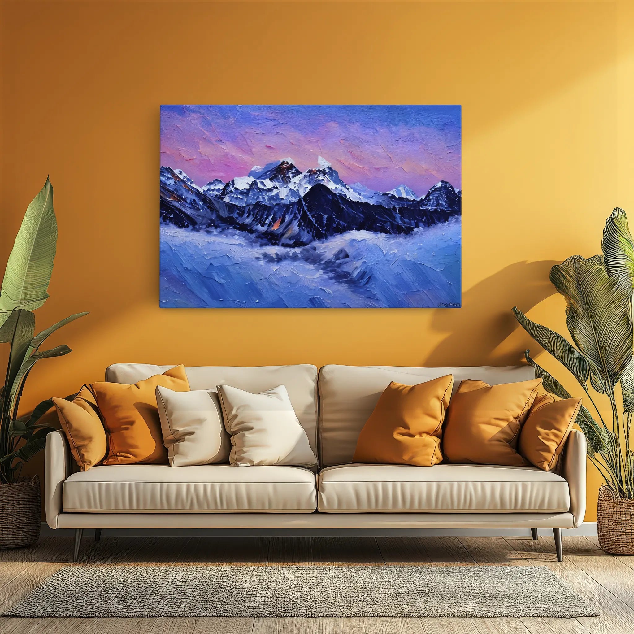 Snowy Mountain Sunset Giclée Print 323038 Visual Wall Art AR3:2H Giclée Print
