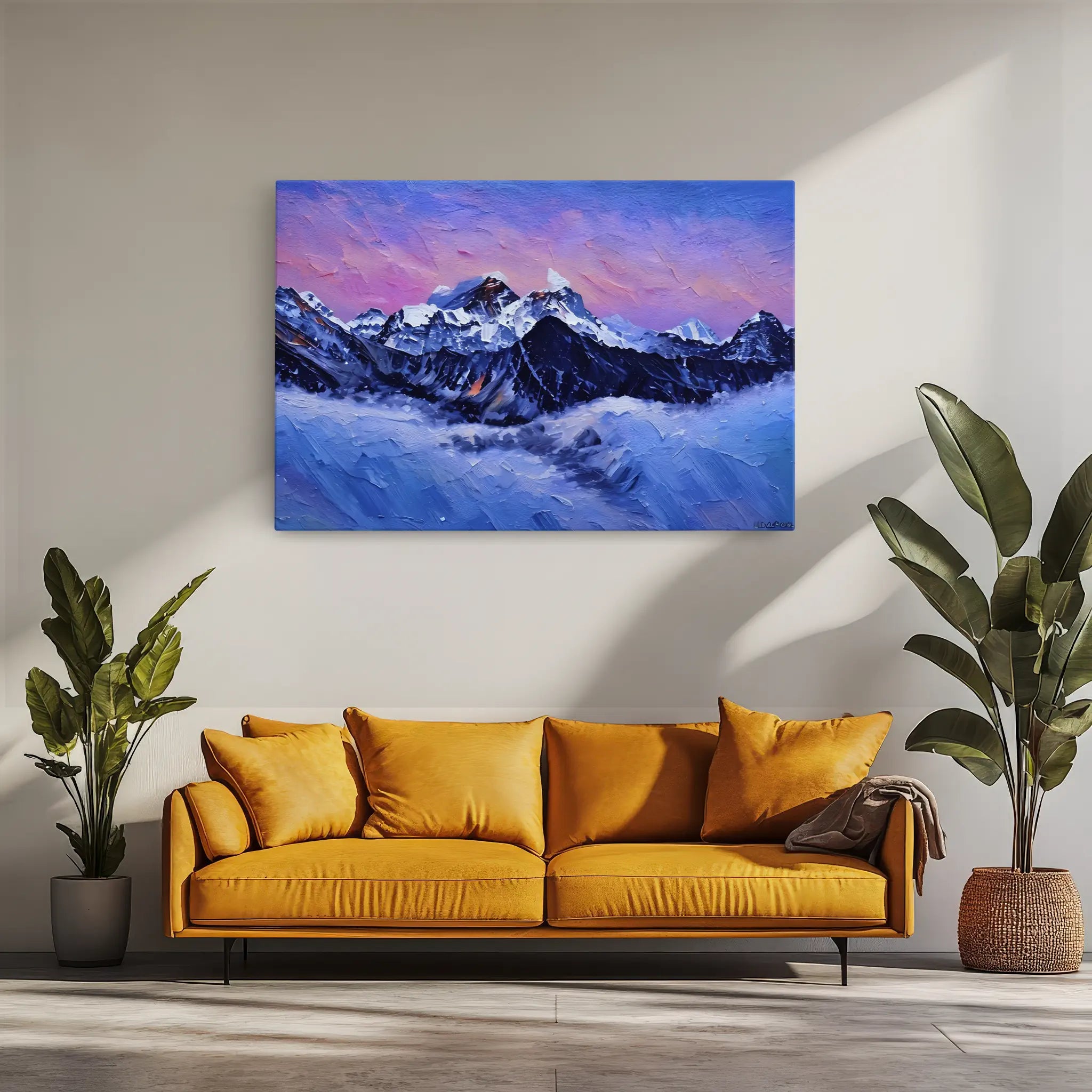 Snowy Mountain Sunset Giclée Print 323038 Visual Wall Art AR3:2H Giclée Print