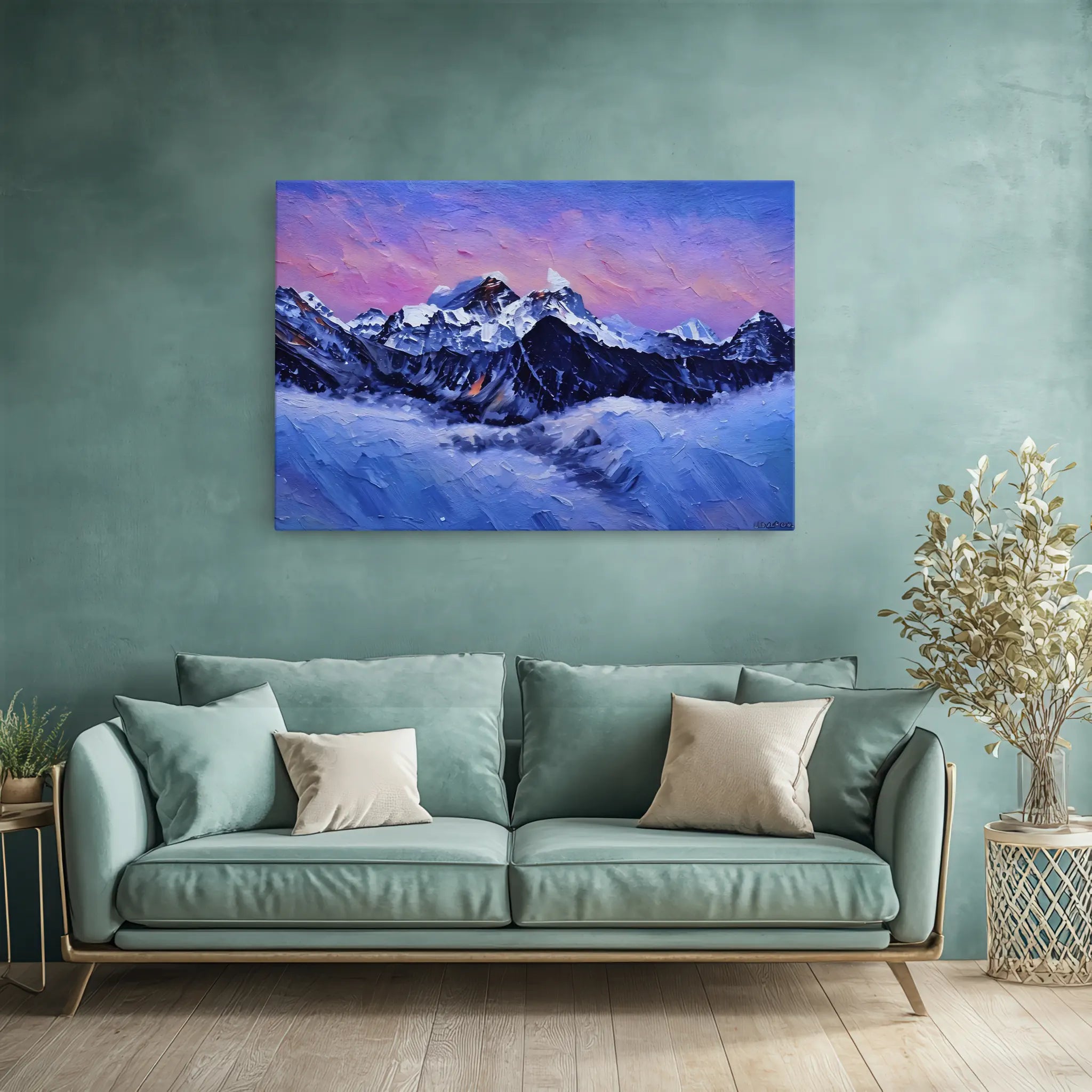 Snowy Mountain Sunset Giclée Print 323038 Visual Wall Art AR3:2H Giclée Print