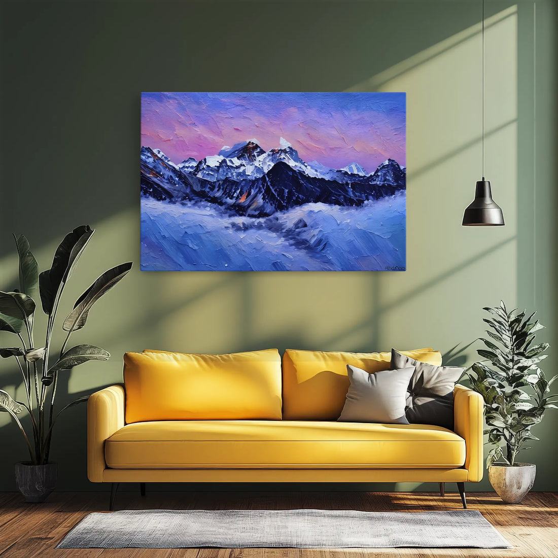 Snowy Mountain Sunset Giclée Print 323038 Visual Wall Art AR3:2H Giclée Print