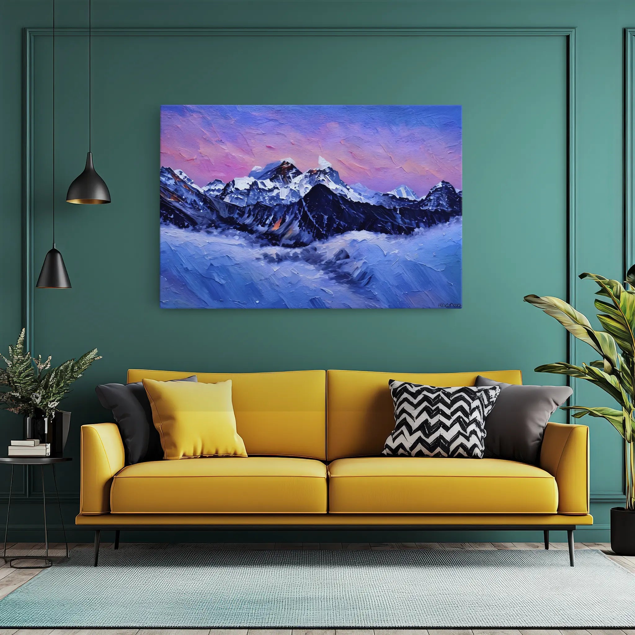 Snowy Mountain Sunset Giclée Print 323038 Visual Wall Art AR3:2H Giclée Print