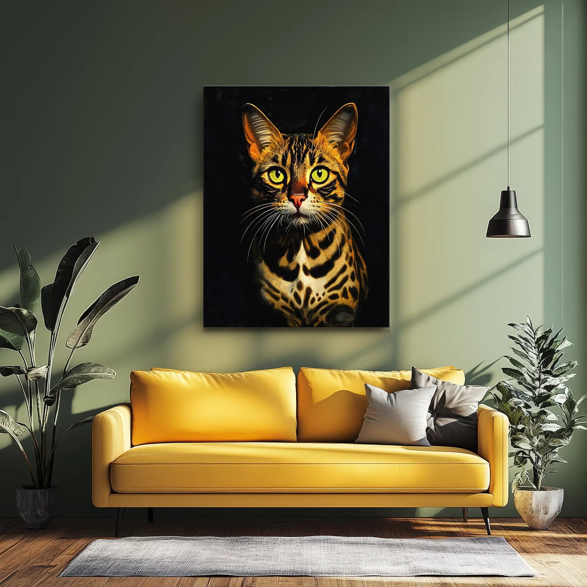 Spotted Bengal Cat Giclée Print 456052 Visual Wall Art AR3:4V-AR4:5V Giclée Print