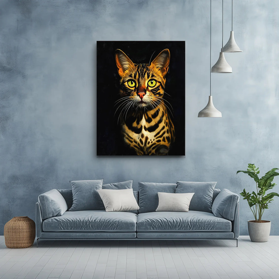 Spotted Bengal Cat Giclée Print 456052 Visual Wall Art AR3:4V-AR4:5V Giclée Print