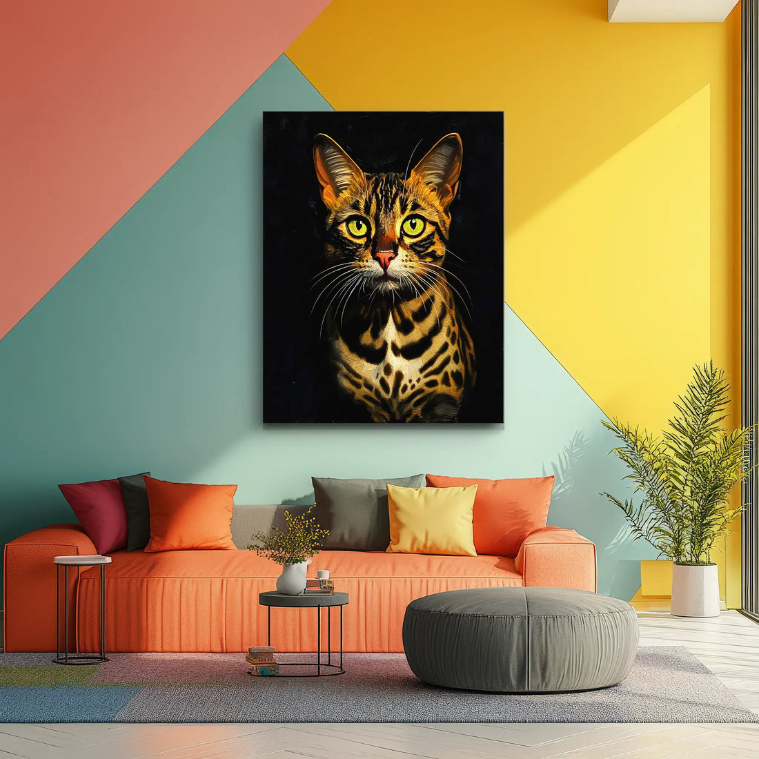 Spotted Bengal Cat Giclée Print 456052 Visual Wall Art AR3:4V-AR4:5V Giclée Print