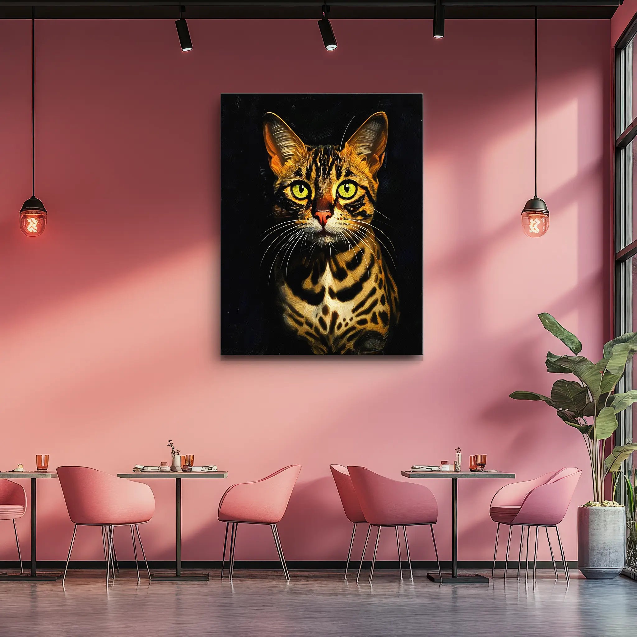 Spotted Bengal Cat Giclée Print 456052 Visual Wall Art AR3:4V-AR4:5V Giclée Print
