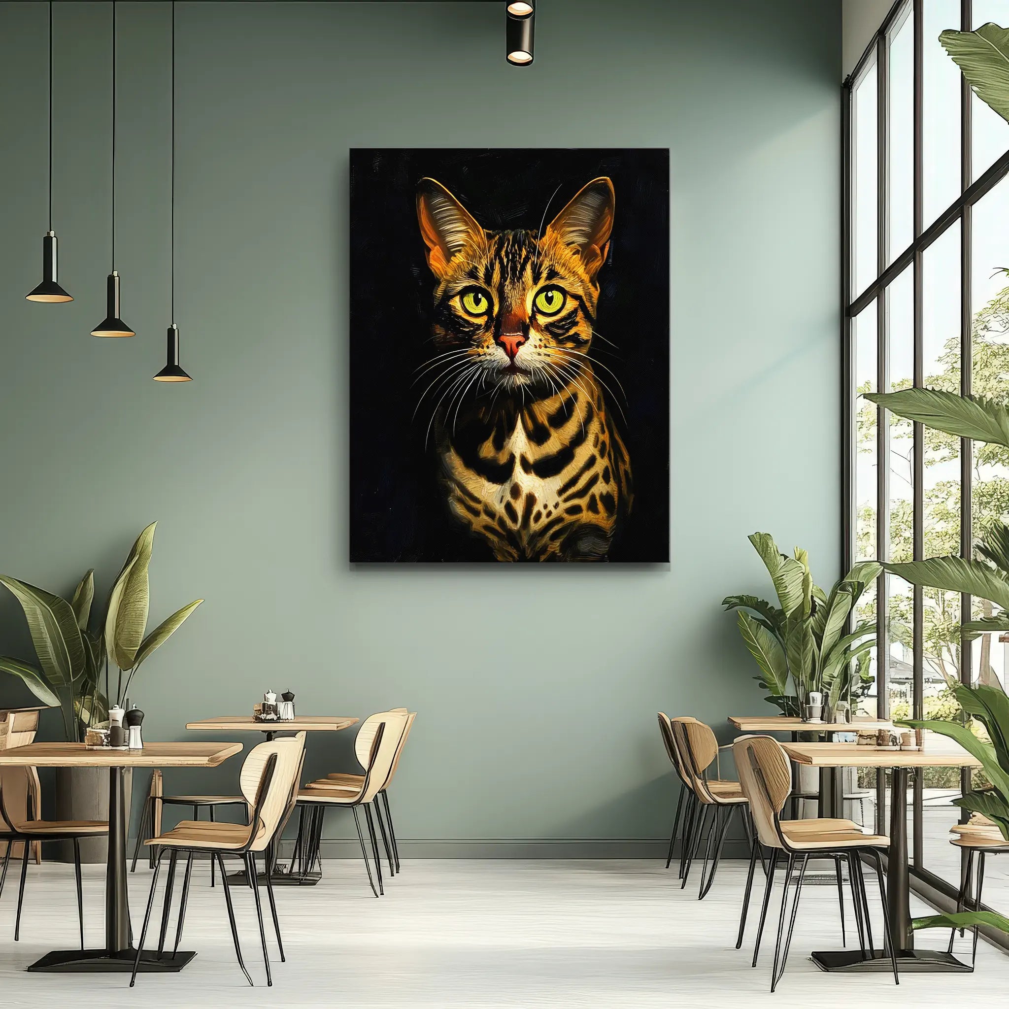 Spotted Bengal Cat Giclée Print 456052 Visual Wall Art AR3:4V-AR4:5V Giclée Print