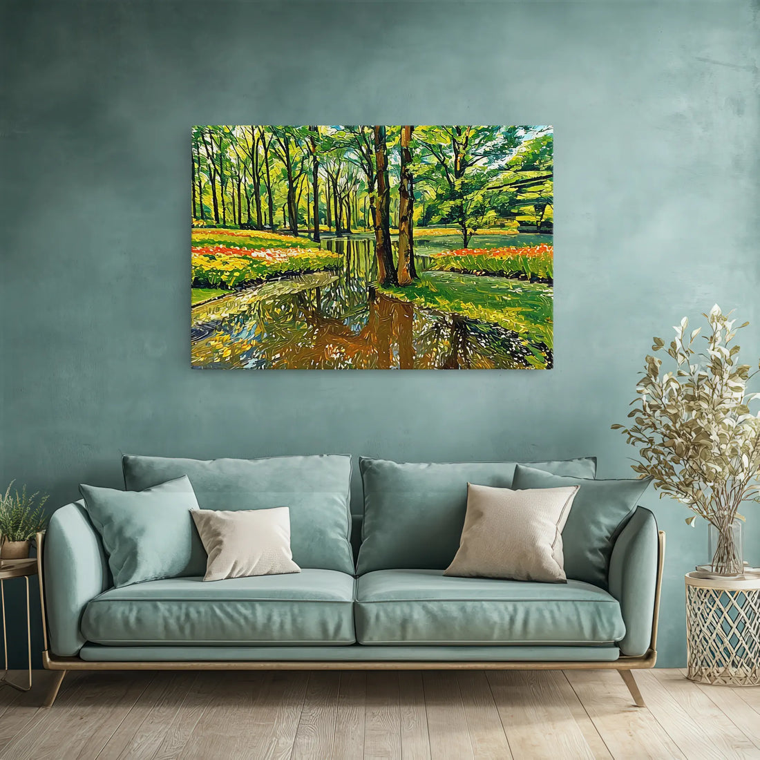 Spring Park with Stream Giclée Print 323039 Visual Wall Art AR3:2H Giclée Print