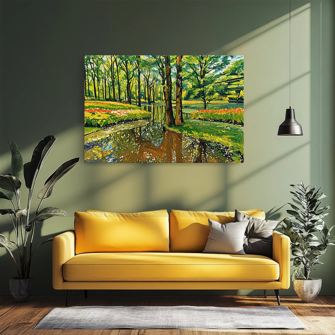 Spring Park with Stream Giclée Print 323039 Visual Wall Art AR3:2H Giclée Print