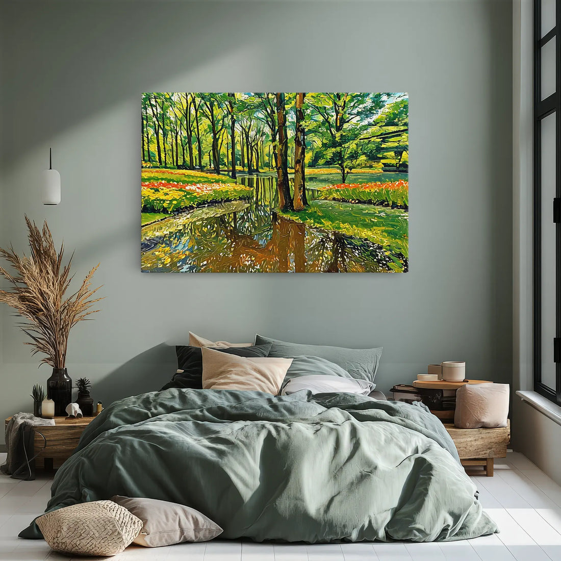 Spring Park with Stream Giclée Print 323039 Visual Wall Art AR3:2H Giclée Print