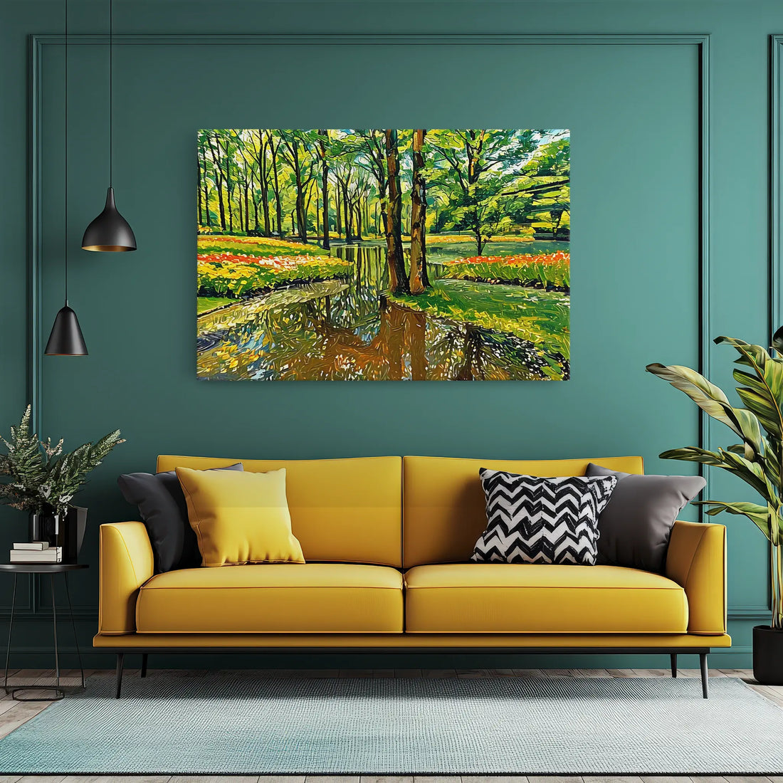 Spring Park with Stream Giclée Print 323039 Visual Wall Art AR3:2H Giclée Print