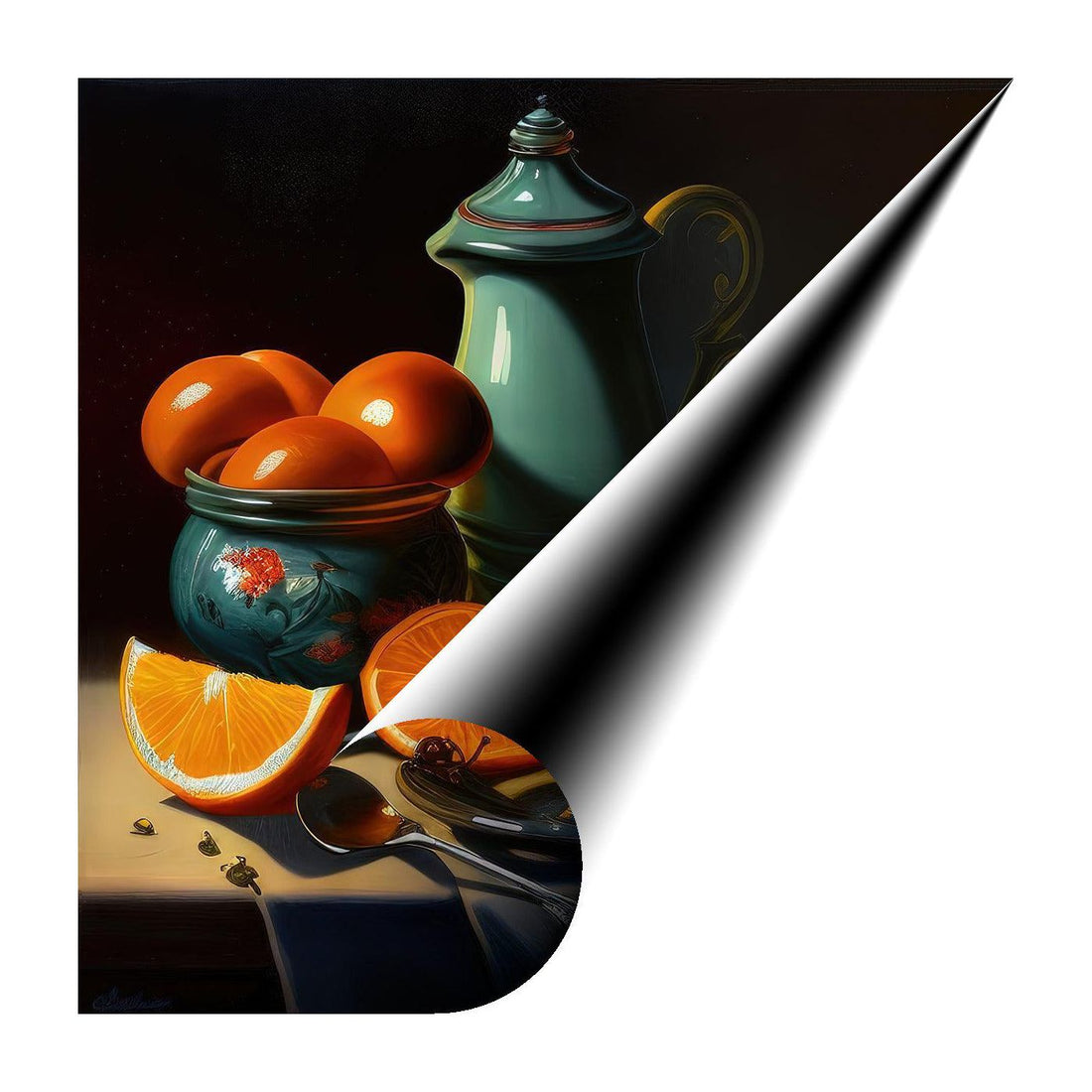 Still Life Breakfast Food Nature Art Print 11701 Giclee Rolled Canvas Print Visual Wall Art