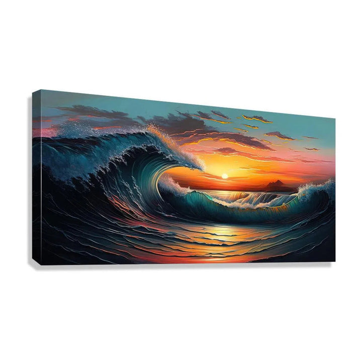 Sunrise Splendor Sea, Ocean Art Print 21800 Giclée Stretched Canvas Print Visual Wall Art